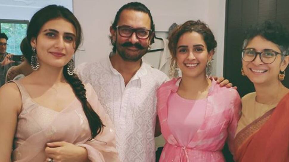 Aamir Khan and wife Kiran Rao celebrate Eid with Dangal girls Fatima Sana Shaikh and Sanya Malhotra—See pics