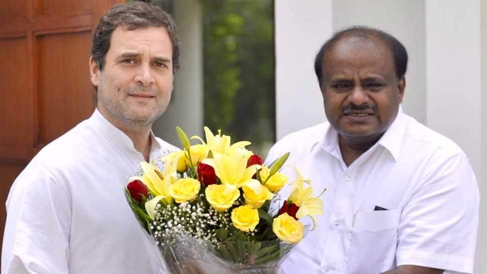 HD Kumaraswamy completes 100 days in office; thanks &#039;stars&#039;, visits Rahul Gandhi in Delhi