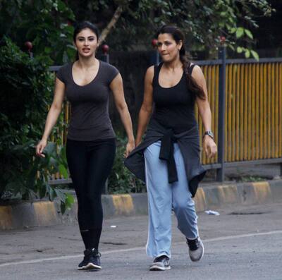 Mouni Roy spotted in Bandra with a friend