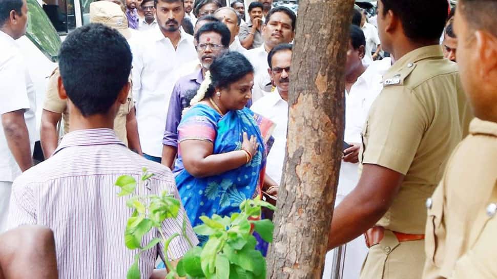 Woman held for shouting &#039;fascist BJP government down down&#039; in front of party&#039;s Tamil Nadu chief Tamilisai Soundararajan