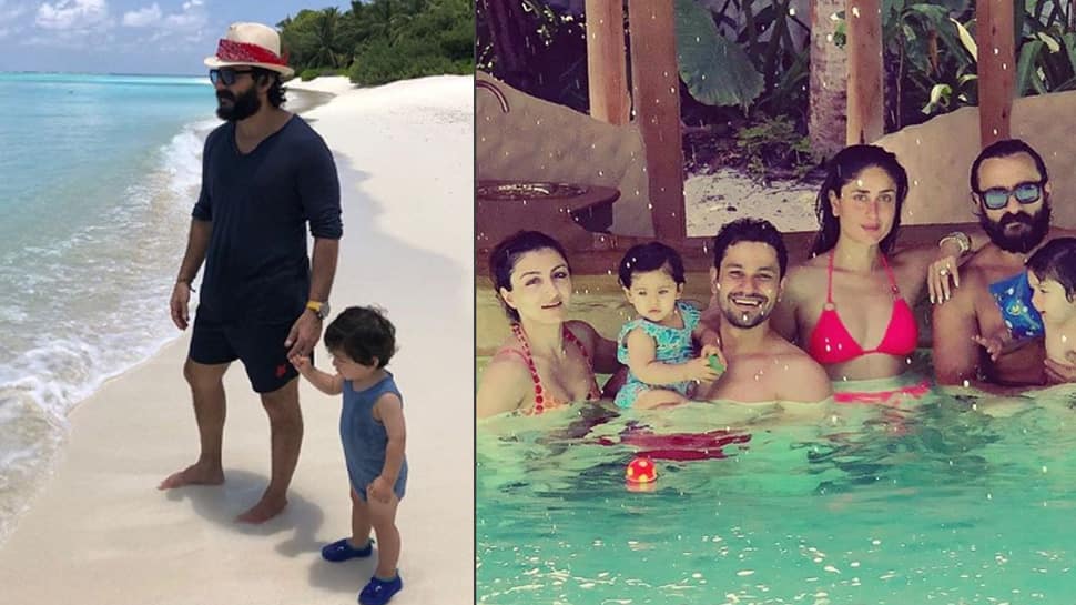 Saif Ali Khan and Taimur&#039;s latest pic proves that Pataudi fam jam loves beachy holidays!