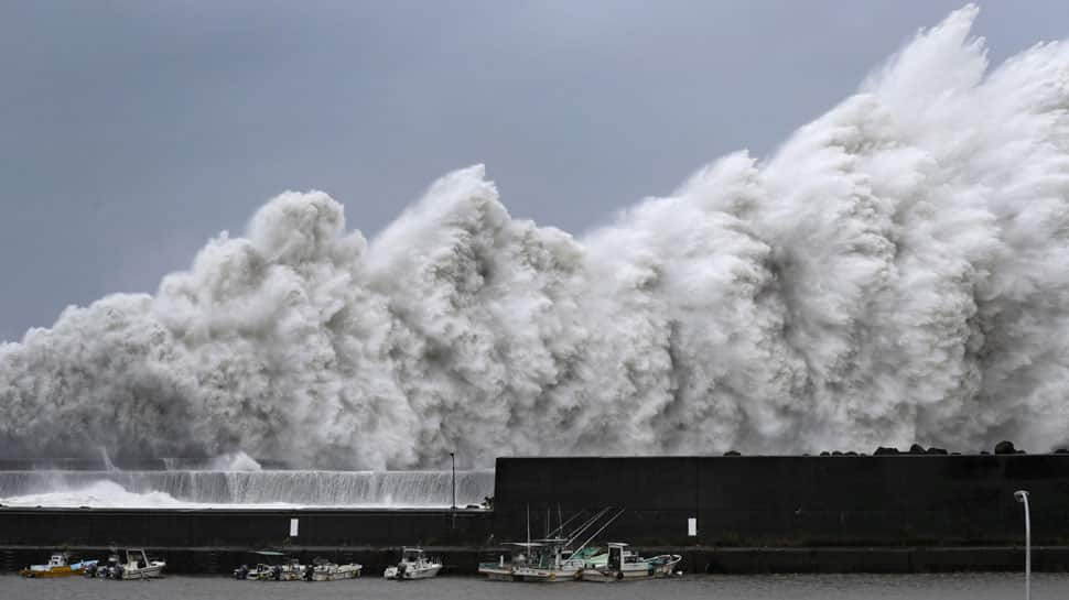 Typhoon Jebi kills at least nine in Japan, boats move tourists from flooded airport