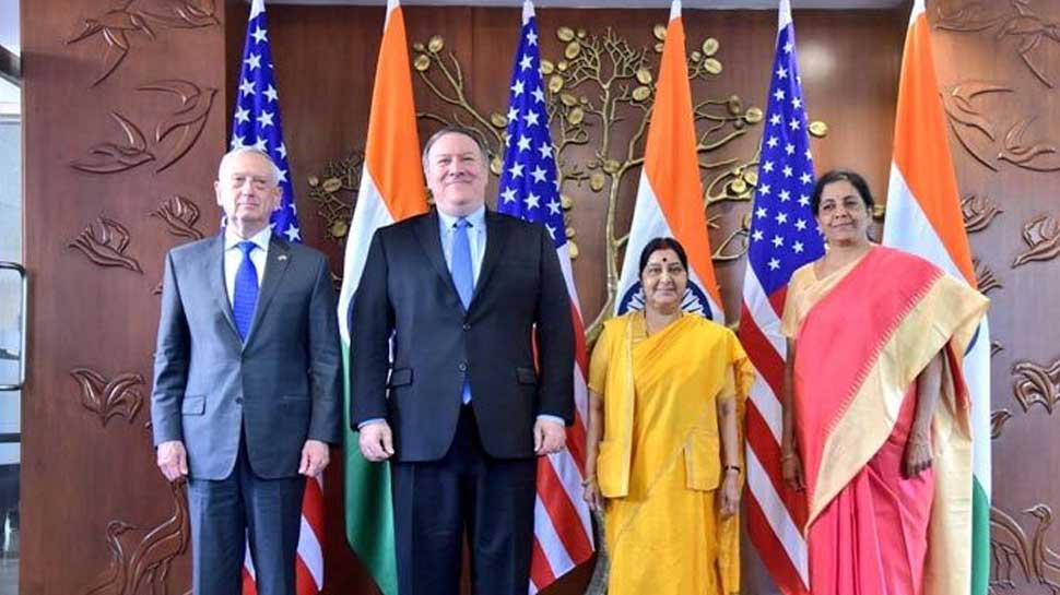 At first 2+2 dialogue, India, US sign defence pacts, ask Pakistan to act against terror