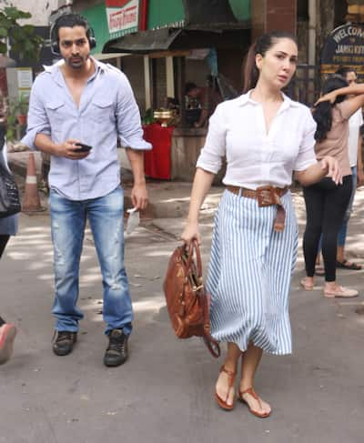 Kim Sharma and Harshavardhan seen in Juhu