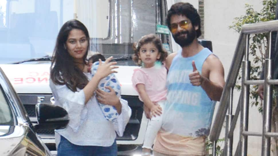 First pics out! Shahid Kapoor, Mira Rajput with newborn son Zain and Misha