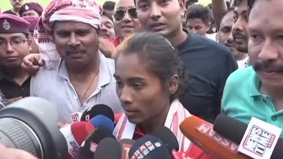 Asian Games 2018 Gold medalist Hima Das returns home to rousing reception