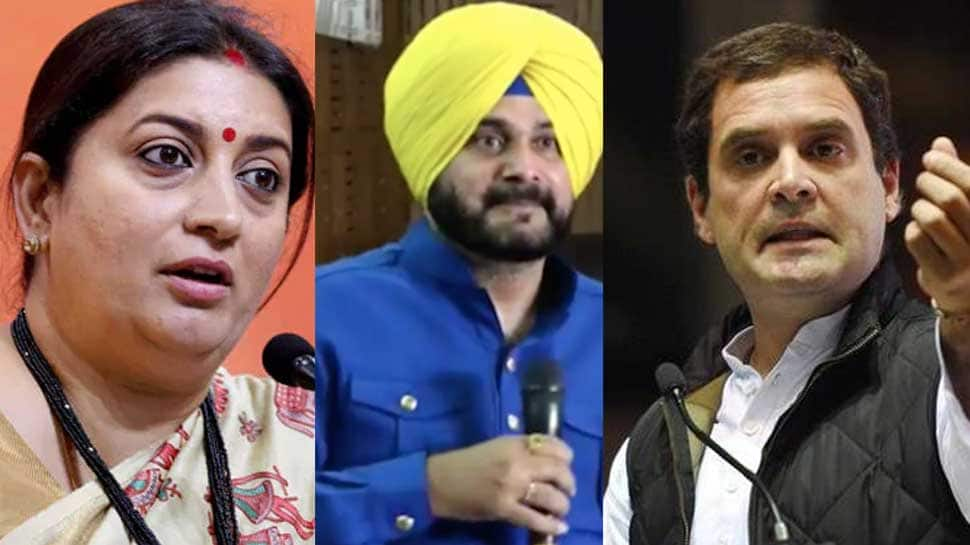 Smriti Irani attacks Congress, questions Rahul Gandhi&#039;s silence on Navjot Singh Sidhu&#039;s Pakistan trip