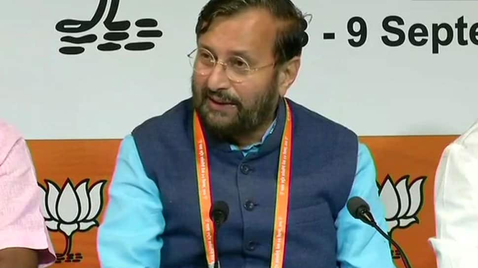 No agenda, policy, strategy: Prakash Javadekar lashes out against Congress at BJP&#039;s executive meet