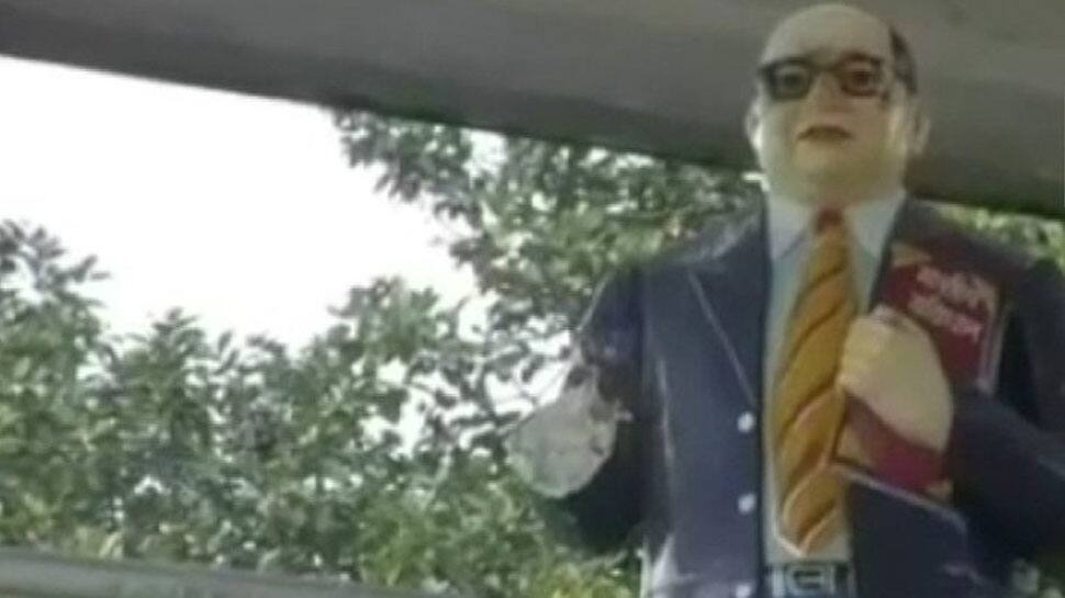BR Ambedkar&#039;s statue vandalised in Uttar Pradesh&#039;s Azamgarh, case filed