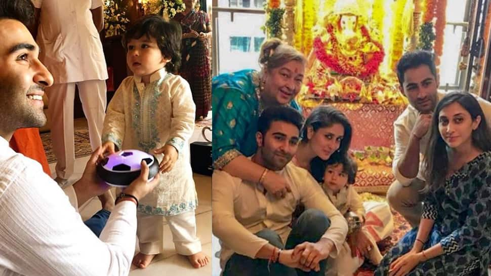 Taimur Ali Khan celebrating Ganpati festival with mommy Kareena and family is the cutest thing on internet today—Watch