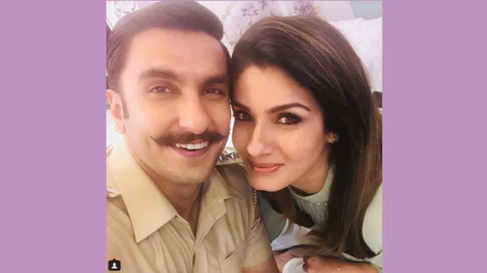 Ranveer Singh bumps into 90s diva Raveena Tandon, gets tagged as &#039;Spiderman&#039;