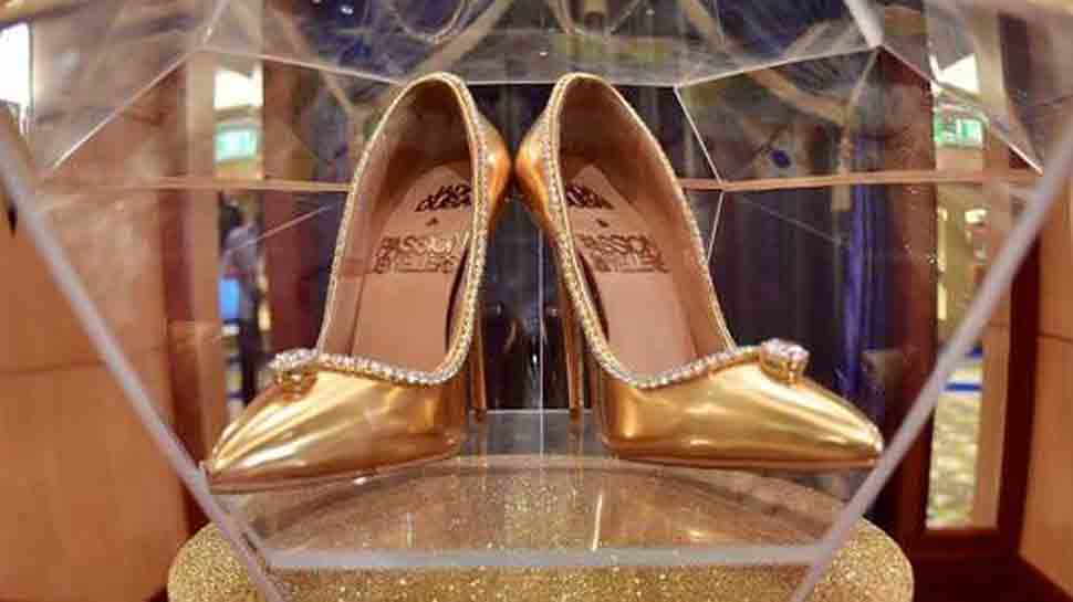 Dubai jeweller puts gem-studded USD 17 million shoes on sale