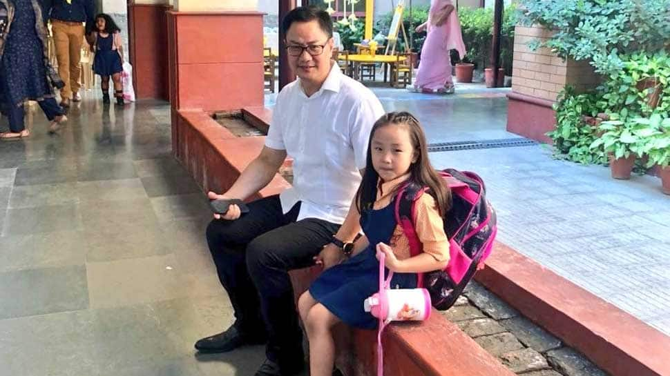 Ask boss for leave: How Kiren Rijiju&#039;s kid convinced him to ditch office to attend her school event - Watch