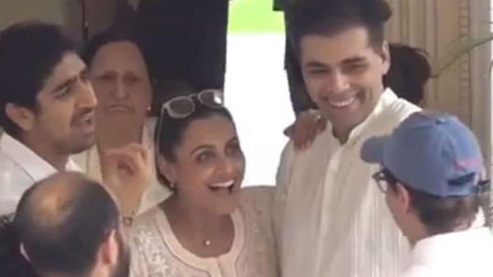 Karan Johar, Rani Mukerji and Aamir Khan trolled for not looking &#039;serious enough&#039; at Krishna Raj Kapoor&#039;s funeral