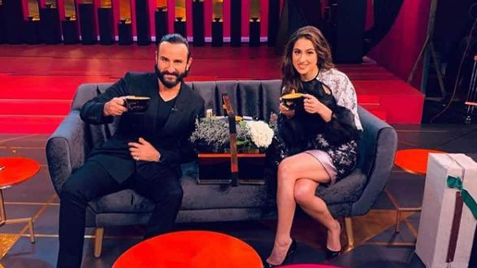 Saif Ali Khan and daughter Sara Ali Khan shoot for Koffee With Karan season 6-Pic proof