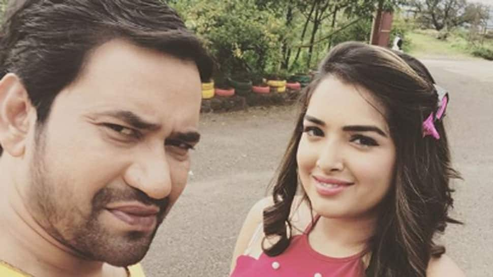 Amrapali Dubey&#039;s fan shares throwback pic of the actress with Dinesh Lal Yadav Nirahua