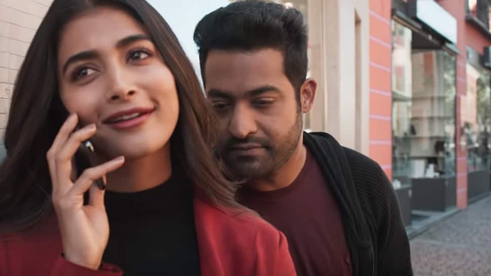 Anaganaganaga song promo: Jr NTR&#039;s dance moves and chemistry with Pooja Hegde will impress you—Watch