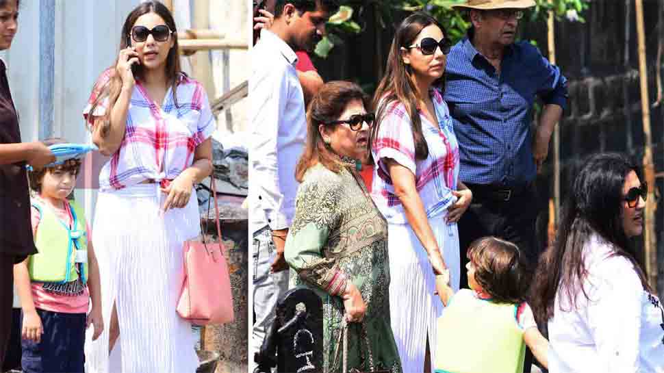 Gauri Khan clicked with son AbRam minus Shah Rukh Khan on birthday