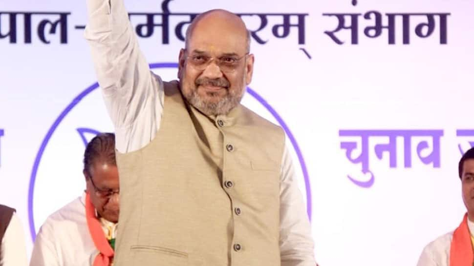 Aim to win 200-plus seats, Amit Shah tells BJP workers in Madhya Pradesh