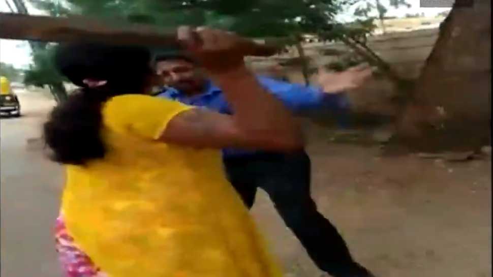 Karnataka woman thrashes bank manager accused of seeking sexual favours to approve her loan - Watch
