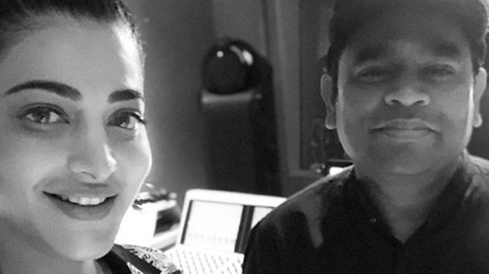 Shruti Haasan meets AR Rahman at his LA studio