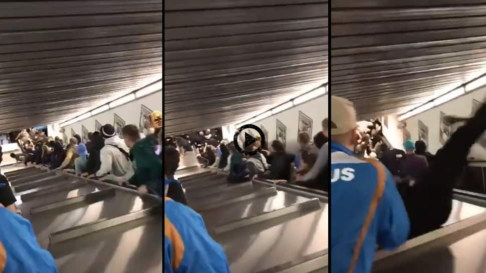 Over 20 injured after escalator malfunctions, rapidly speeds down in Rome - Watch