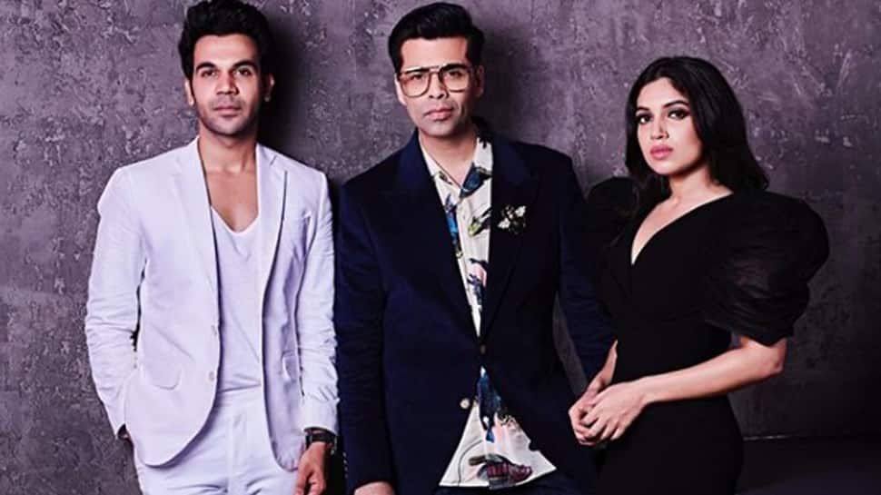 Karan Johar shares pic with Rajkummar Rao and Bhumi Pednekar from the sets of Koffee With Karan