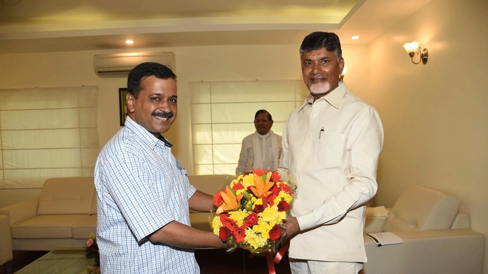 BJP a threat to nation, Constitution: Kejriwal after meeting Chandrababu Naidu, Sharad Yadav