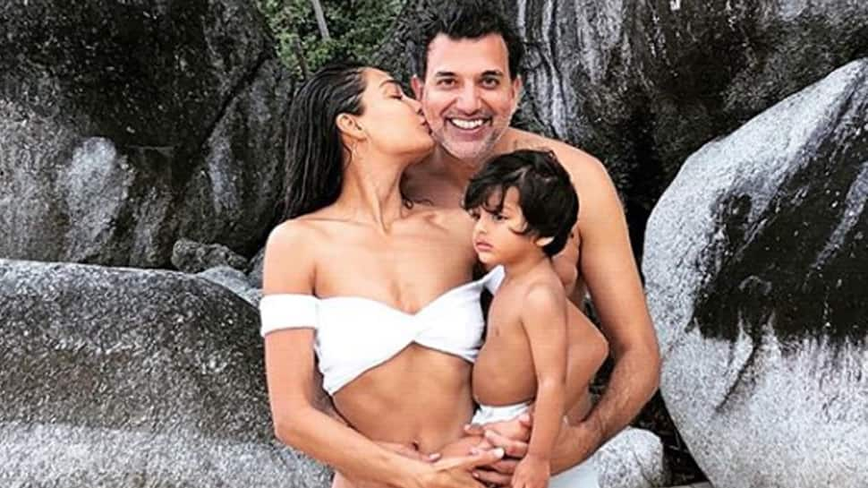 Lisa Haydon wishes husband Dino Lalvani on wedding anniversary, shares adorable family pic