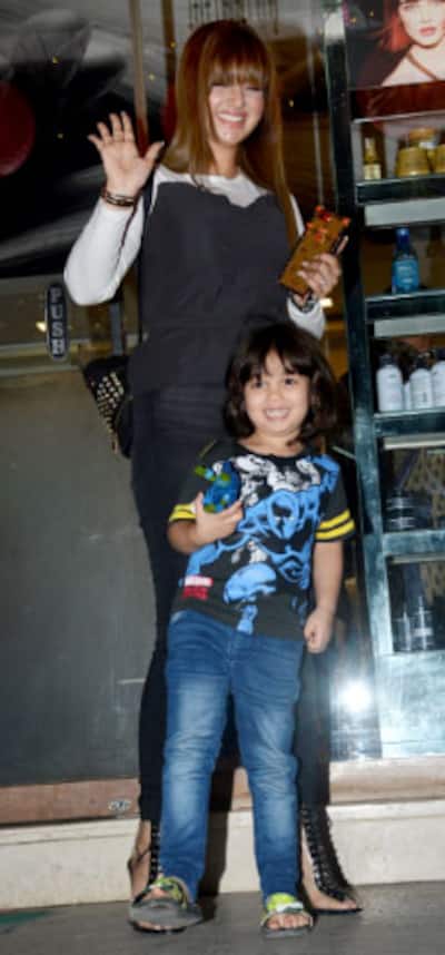 Ayesha Takia and her munchkin son Mikail