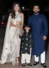 Shilpa Shetty-Raj Kundra and their son at the photo op