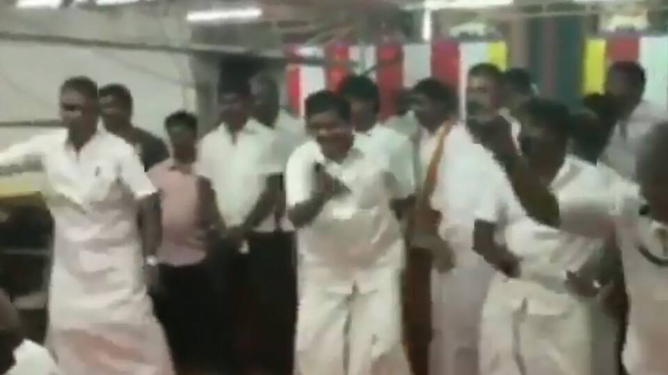 Tamil Nadu Minister SP Velumani dances during a temple festival in Coimbatore - watch