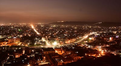 A view of an illuminated Jaipur ahead of Diwali.