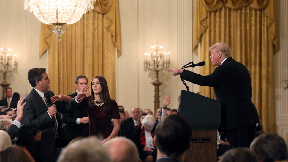 White House suspends press credentials of CNN journalist after spat with Trump 