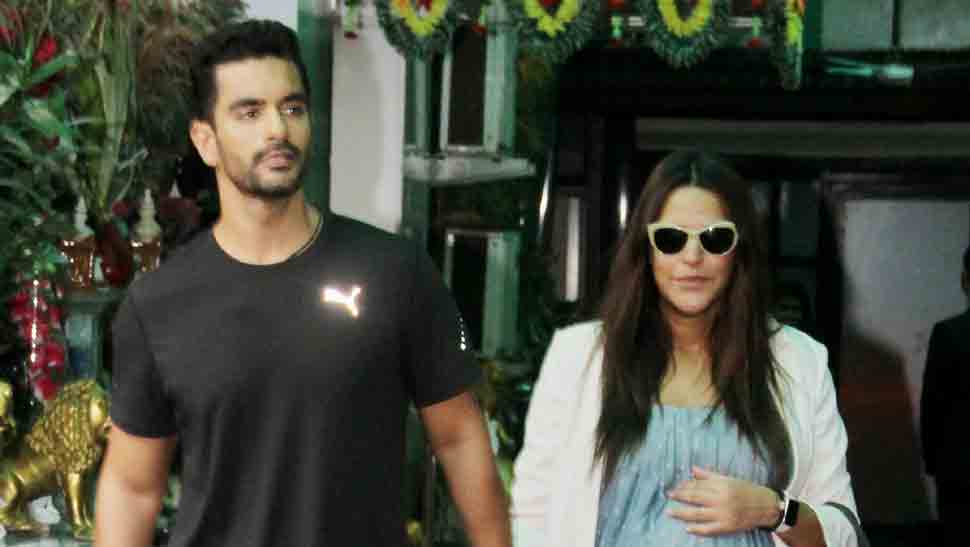 Parents-to-be Neha Dhupia, Angad Bedi spotted at clinic in Bandra — See pics