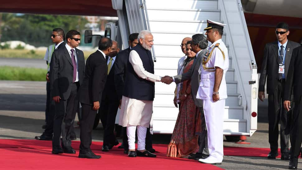 PM Narendra Modi arrives in Maldives to attend President-elect Ibrahim Mohamed Solih&#039;s swearing-in ceremony