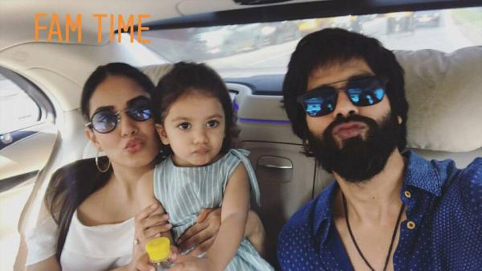 Shahid Kapoor&#039;s day out with wife Mira and daughter Misha but where is Zain?