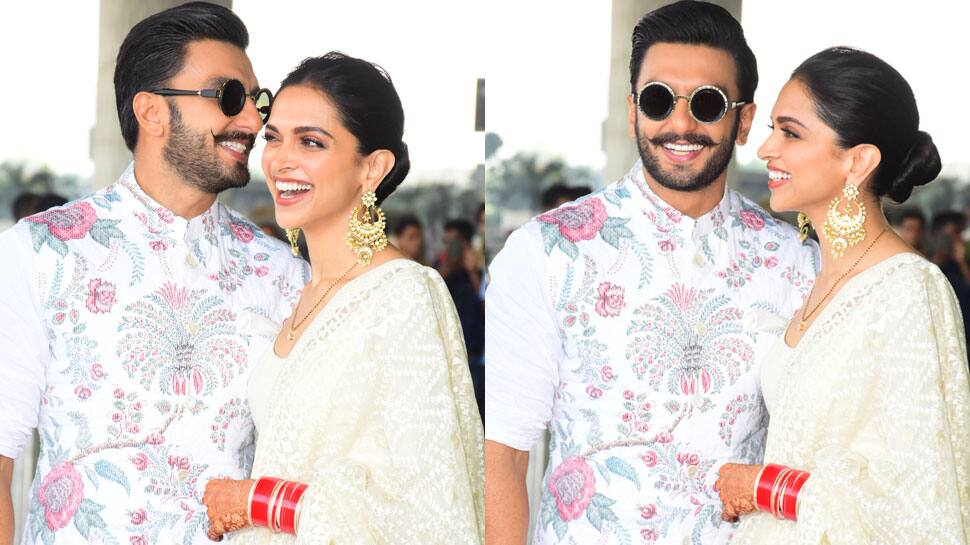 Photo Gallery: Ranveer Singh and Deepika Padukone leave for Bengaluru ...