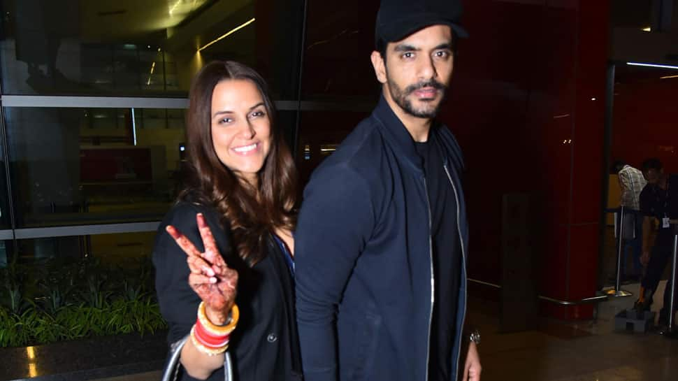 First picture of Neha Dhupia-Angad Bedi&#039;s daughter out!-See pic