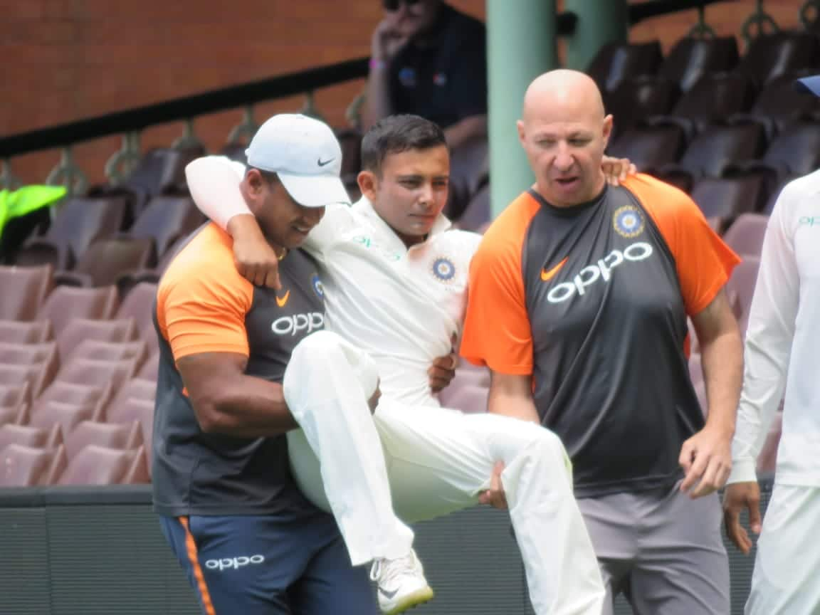 Prithvi Shaw ruled out of first Australia Test after ankle injury