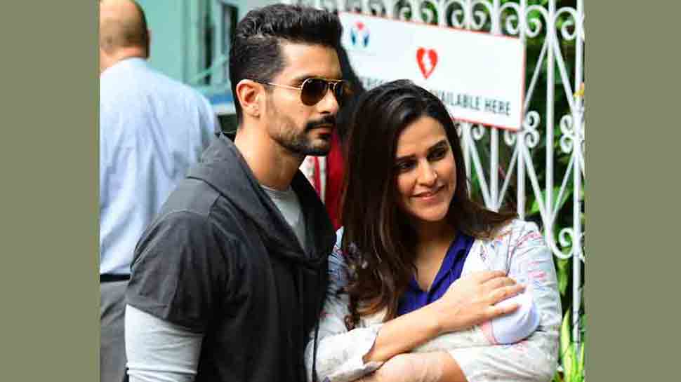 Neha Dhupia shares adorable pic of baby Mehr with daddy Angad Bedi