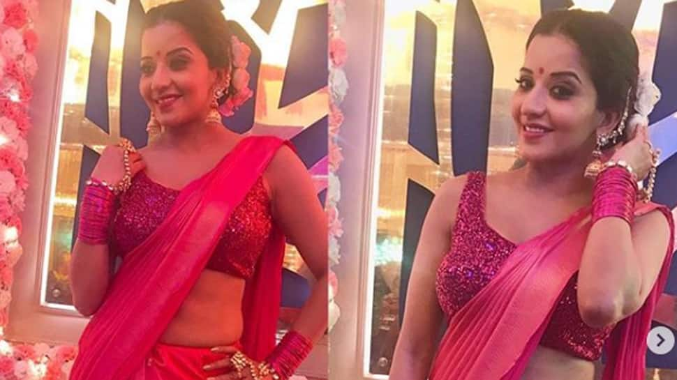 Monalisa in a pink saree is a sight to behold-See pic