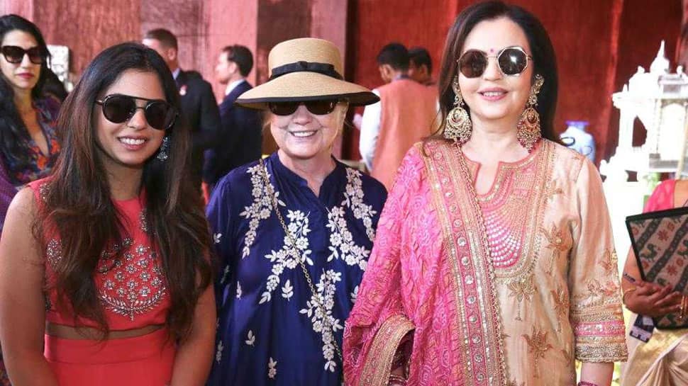 Nita Ambani, Isha Ambani and Hillary Clinton visit Udaipur&#039;s Swadesh Bazaar as part of pre-wedding functions