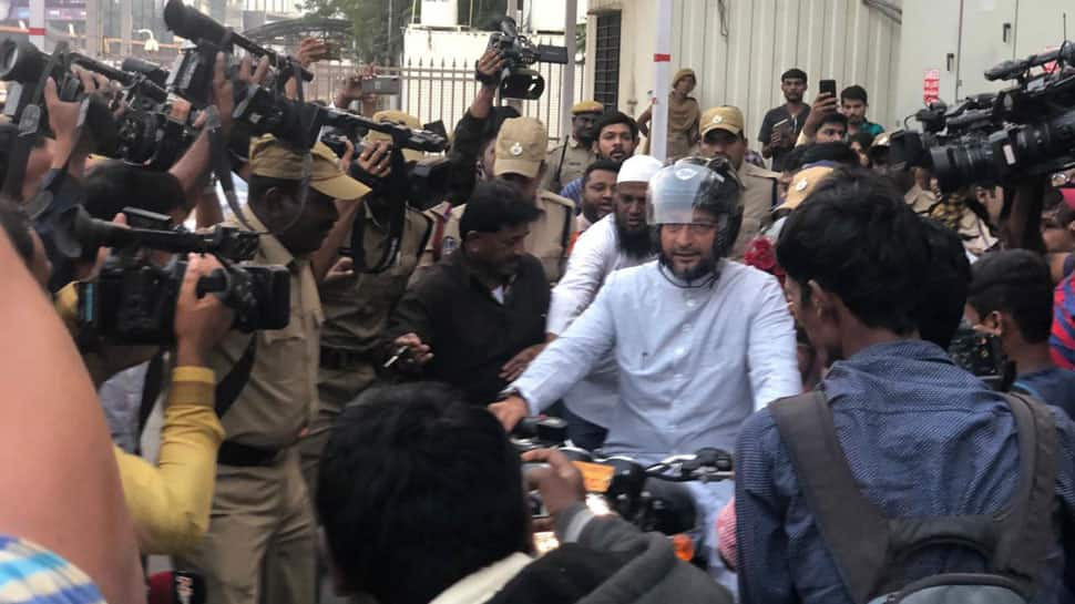 Went on motorcycle to show how peaceful Hyderabad is: Asaduddin Owaisi 