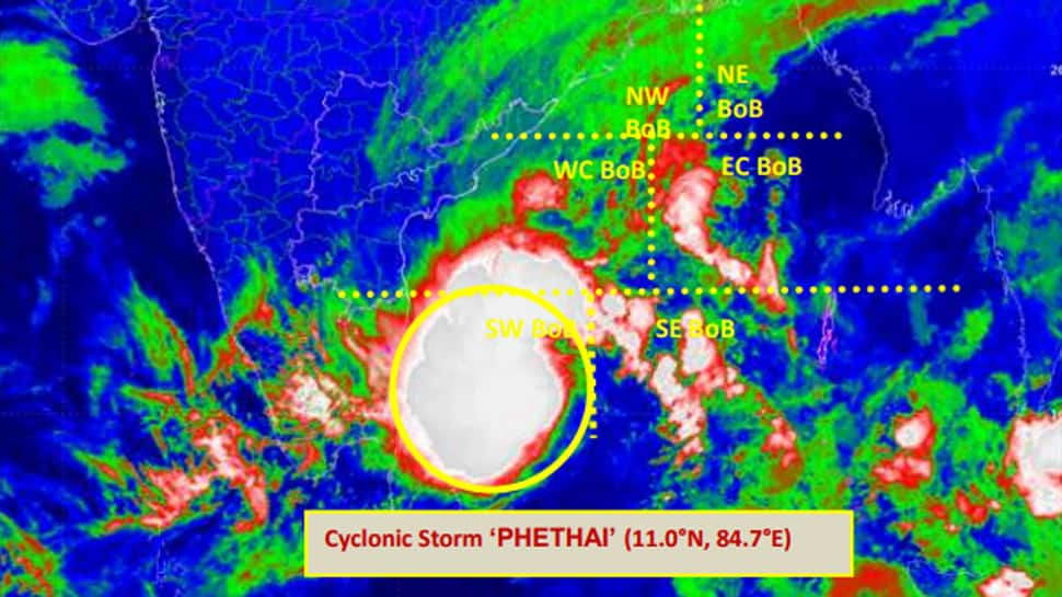 Cyclonic storm Phethai to intensify further on December 17, heavy rain likely in Odisha, Andhra on Sunday