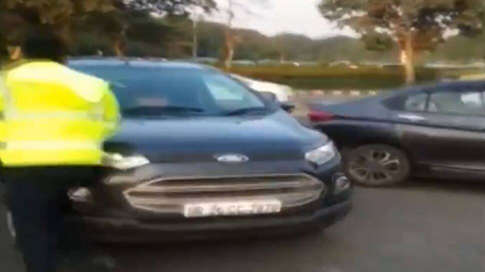 Watch: Drunk driver drags traffic cop for more than 100 meters in Gurugram