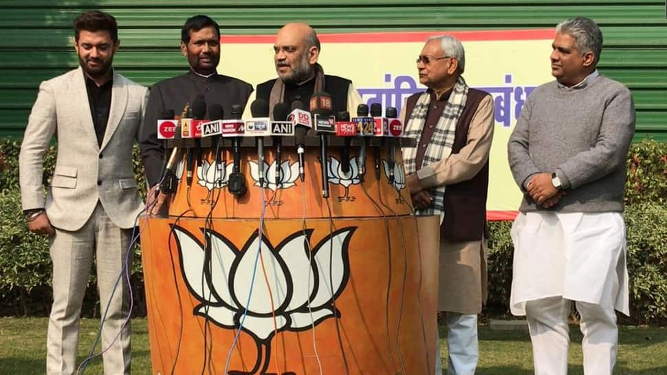 NDA seat sharing formula in Bihar for 2019 Lok Sabha polls: BJP, JDU to fight on 17 seats each, LJP gets 6