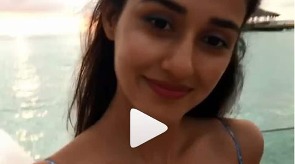 Disha Patani poses in bikini with sunset in the backdrop and fans can&#039;t decide which is better-Watch