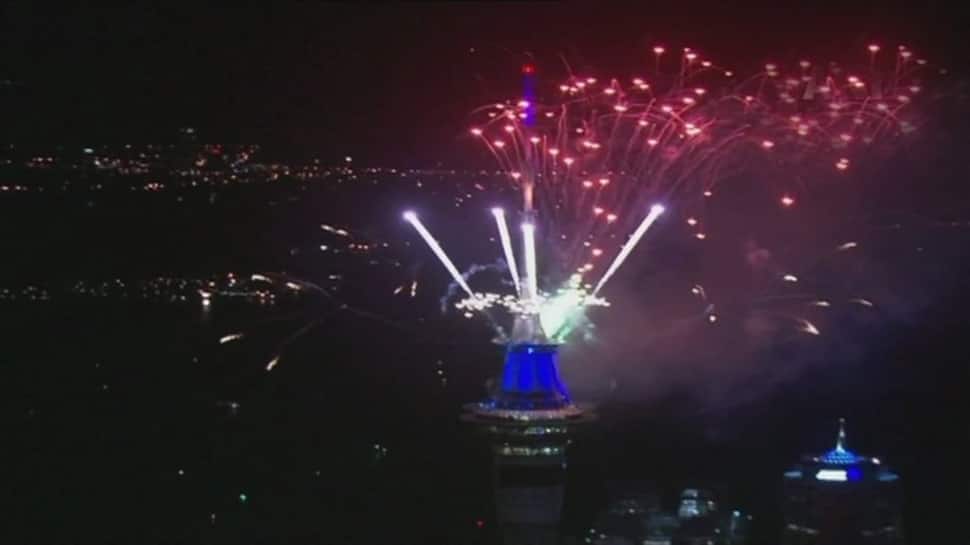 Auckland ushers in New Year with celebratory fireworks at iconic Sky Tower