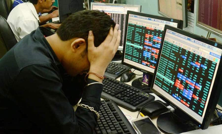 Sensex falls over 360 points, Nifty slips below 10,800